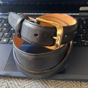 Martin Dingman Women's Black Leather belt Size: 90/36